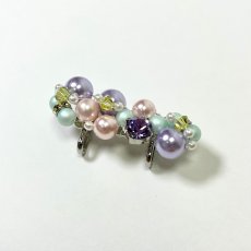画像13: 32【カラーパール帯留め】シルバー金具 (13)