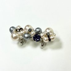 画像5: 32【カラーパール帯留め】シルバー金具 (5)