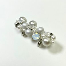 画像7: 32【カラーパール帯留め】シルバー金具 (7)