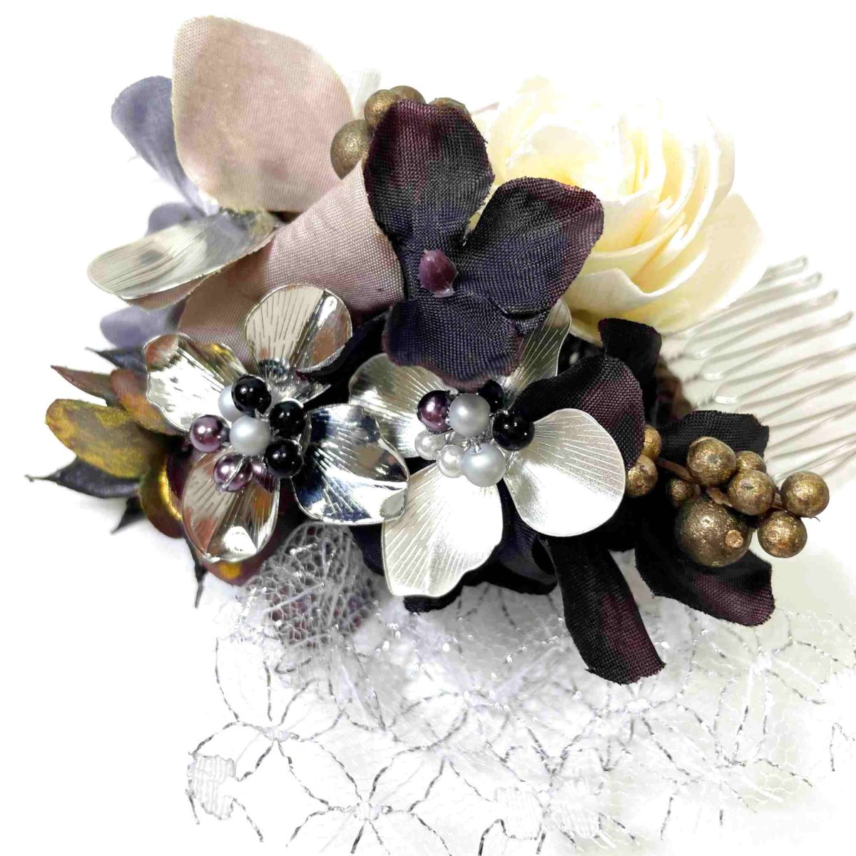 画像7: 6-2【ダリア】黒×シルバー (7)