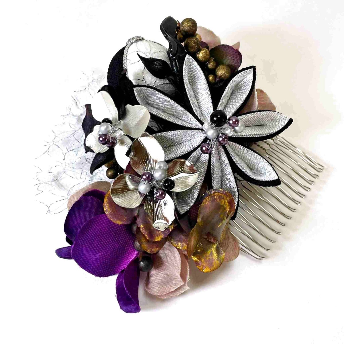 画像4: 6-2【ダリア】黒×シルバー (4)