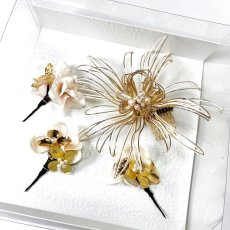 画像7: 7-3【水引の花】曼珠沙華　アイボリー×白 (7)
