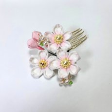 画像6: 1-4【桜】白（正絹ちりめん） (6)