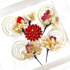画像11: 3-7【ダリア】赤×ゴールド (11)