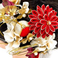 画像6: 3-7【ダリア】赤×ゴールド (6)