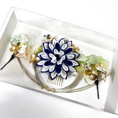 画像8: 24-20【ミディアムダリア】白×薄紺 (8)