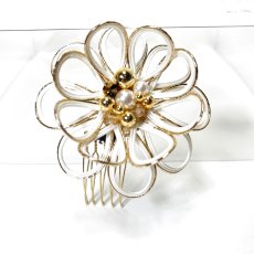 画像4: 7-6【水引の花】ダリア＋ゴールドワイヤーアクセサリ (4)