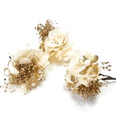 画像7: 3-10【ダリア&ドライフラワー】白×ゴールド (7)