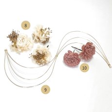 画像3: 3-10【ダリア&ドライフラワー】白×ゴールド (3)