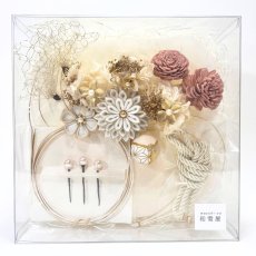 画像17: 3-10【ダリア&ドライフラワー】白×ゴールド (17)