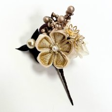 画像6: 18-4【プリザーブド&ドライフラワーコーム】くすみ×青 (6)