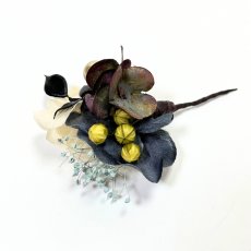 画像10: 18-4【プリザーブド&ドライフラワーコーム】くすみ×青 (10)