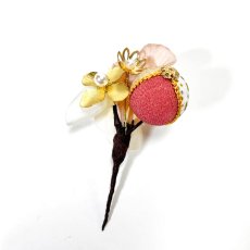 画像9: 24-25【玉飾り6個】白×くすみピンク (9)