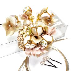 画像3: 24-25【玉飾り6個】白×くすみピンク (3)