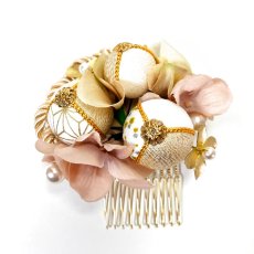 画像12: 24-25【玉飾り6個】白×くすみピンク (12)