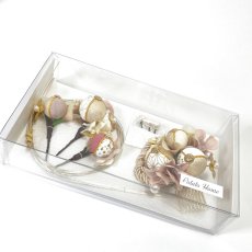 画像15: 24-25【玉飾り6個】白×くすみピンク (15)