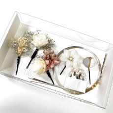 画像12: 23-10【プリザーブド&ドライフラワー】ミニブーケ&白百合 (12)