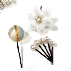 画像2: 23-10【プリザーブド&ドライフラワー】ミニブーケ&白百合 (2)