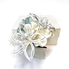 画像2: 7-7【水引の花】白百合 シルバー (2)