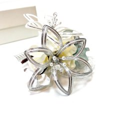 画像3: 7-7【水引の花】白百合 シルバー (3)