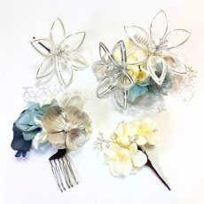 画像9: 7-7【水引の花】白百合 シルバー (9)