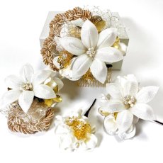 画像1: 6-9【白百合】白×アイボリー (1)