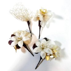 画像8: 6-10【小さな白百合五輪】白×ゴールド (8)