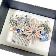 画像1: 5-2【 3つの小花】くすみシルバー (1)