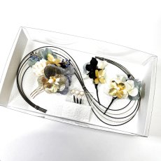 画像7: 23-11【メタルフラワーブーケ】青×ゴールド (7)