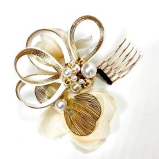 画像5: 7-9【水引の花】四つ葉　白 (5)